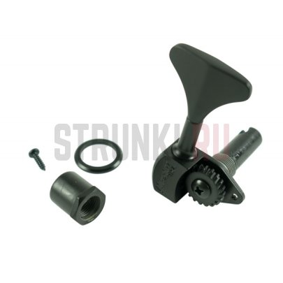 Колки 4 в линию для бас-гитары HIPSHOT Ultralite HB6 Y 3/8" 20650B, Y бутон, (14 мм), черный