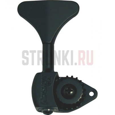 Колки 4 в линию для бас-гитары HIPSHOT Ultralite HB6 Y 3/8" 20650B, Y бутон, (14 мм), черный