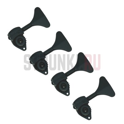 Колки 4 в линию для бас-гитары HIPSHOT Ultralite HB6 Y 3/8" 20650B, Y бутон, (14 мм), черный