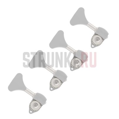 Колки 4 в линию для бас-гитары HIPSHOT Ultralite HB6 Y 3/8" 20650SNT, Y бутон, (14 мм), реверсные, никель