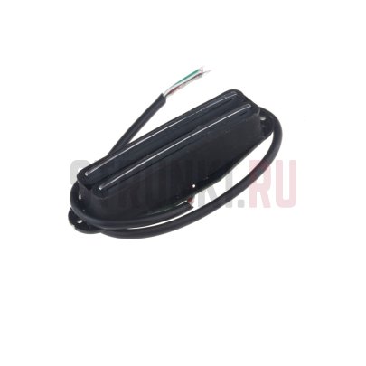 Звукосниматель Musiclily M533, хамбакер рельсовый, черный с хромированными рельсами