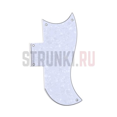 Пластиковая панель, трехслойная, Gibson SG USA, Musiclily MX1398WP, белый перламутр