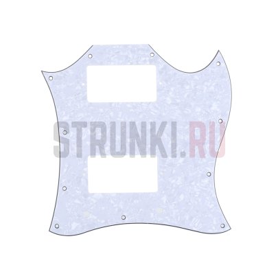 Пластиковая панель, трехслойная, Gibson SG USA, Musiclily MX1397WP, белый перламутр