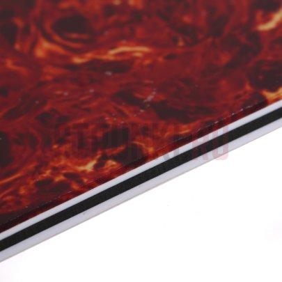 Пластиковая панель, трехслойная, Fender Jaguar Japan, Musiclily MX1402BT, винтажный черепаховый