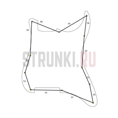 Панель HSS для оригинального Fender Stratocaster US/Mexico с Floyd Rose, Musiclily MX1386BK, черная