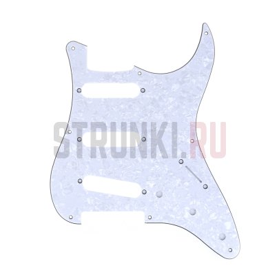 Панель SSS для оригинального Fender Stratocaster Japan Vintage Style, трехслойная, Musiclily MX1405WP, белая перламутровая