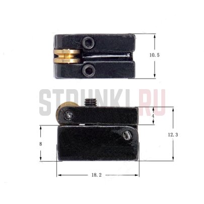 Роликовые седла для headless безголовых гитар PARTS, чёрный, 1шт