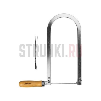 Лобзик STAYER, деревянная ручка, набор с 6 полотнами