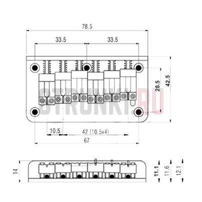 Бридж фиксированный Paxphil BN006-BK, черный