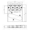 Бридж для Telecaster PARTSLAND BT005-BK, черный картинка 1