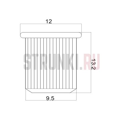 Втулка сквозного крепления для бас-гитары Paxphil HS028-CR, хром, нижняя