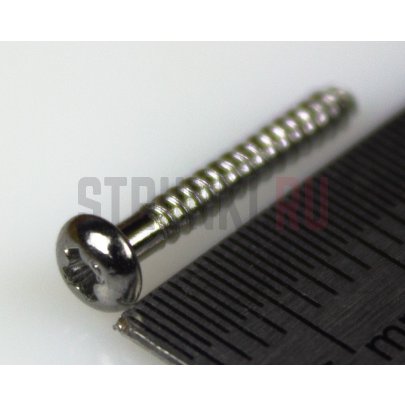 PARTSLAND WR2116-CR, саморез для рамок звукоснимателя (2.1x16mm), хром