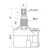 CTS-A250-PP потенциометр A250K, резьбовая часть 10мм картинка 5