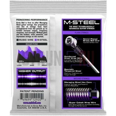 Струны для электрогитары Ernie Ball 2920 M-Steel Power Slinky 11-48