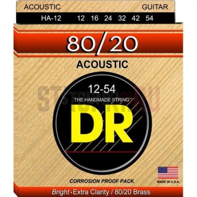 Струны для акустической гитары DR Hi-Beam Acoustic HA-12 12-54