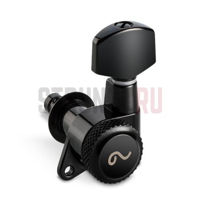 Комплект колков 7 в линию локовые, SCHALLER 10020471.01.51 M6 135, шток 18 мм, реверсные, черный