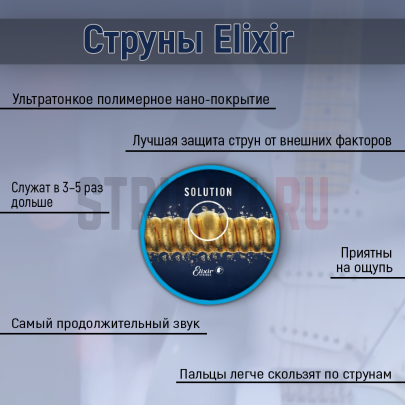 Струны для акустической гитары Elixir 11125 80-20 Bronze Nanoweb Resonator 16-56