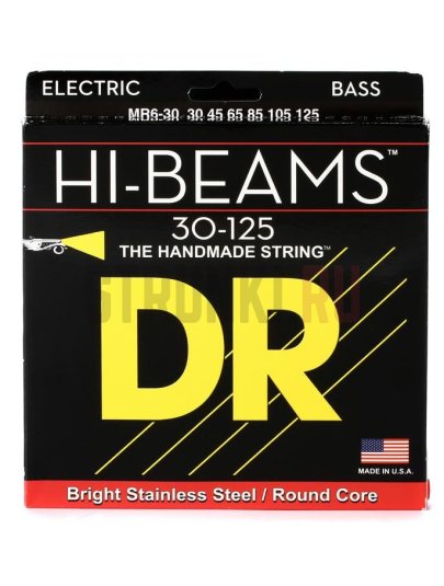 Струны для бас-гитары DR Hi-Beam MR6-30 30-125