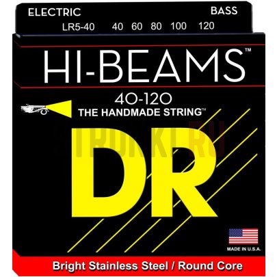 Струны для бас-гитары DR Hi-Beam LR5-40 40-120