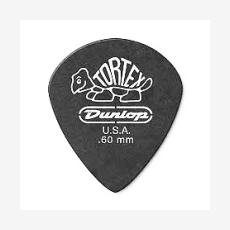 Медиатор Dunlop 482R.60 Tortex Pitch Black Jazz III, 0.6 мм, 1 шт.