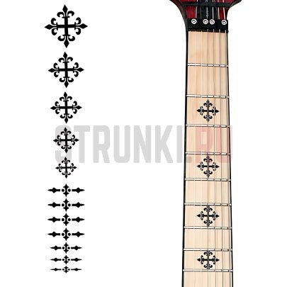 Наклейка на гриф гитары "Кресты Schecter" Струнки.ру