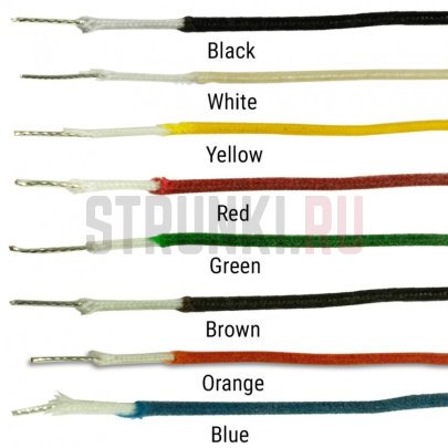 GAVITT USA, 22AWG провод распайки, темно коричневая тканевая изоляция с обмоткой, 100 см