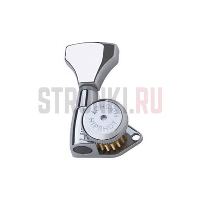 Колки 6 в линию локовые HIPSHOT GRIP-LOCK OPEN 6K1GL0C, хром