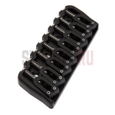 Бридж фиксированный для 8-струнной гитары 21° HIPSHOT 4MS08210B, черный