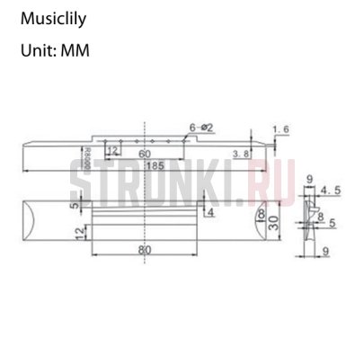 Бридж для классической гитары Musiclily M218
