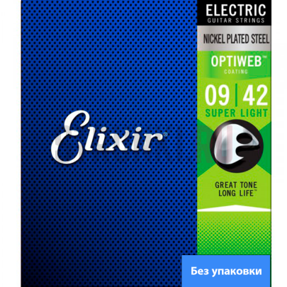 Струны для электрогитары Elixir 19005 Optiweb Light 9-42, без упаковки