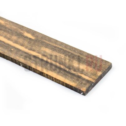 Эбен пламенный, африканский (черное дерево), F50, бланк накладки грифа гитары, 520х70х7мм