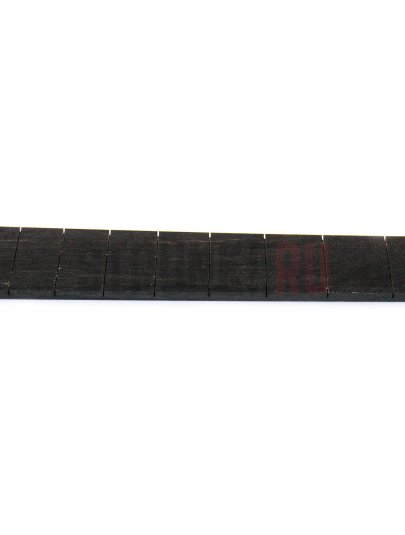 Эбен, африканский (черное дерево),накладка грифа для электрогитары с пропилами под лады,24 лада, мензура 648мм (25,5 дюйма), 520х70х7мм