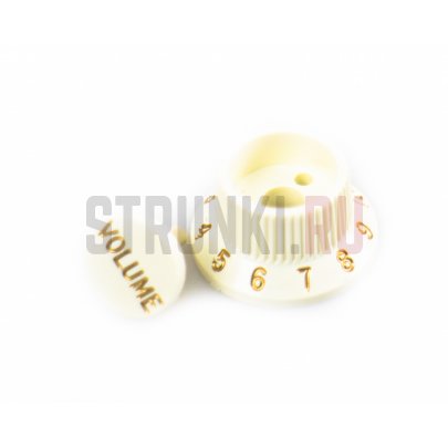 Ручка потенциометра Fender S-1 Switch 0059267049, Fender style, дюймовая, громкость, двойная, пергамент