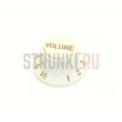Ручка потенциометра Fender S-1 Switch 0059266049, Fender style, дюймовая, громкость, двойная, белая