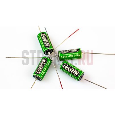 Конденсатор Emerson Paper in Oil Tone Capacitor (Green & Cream Graphics) 0.015uf. 300v