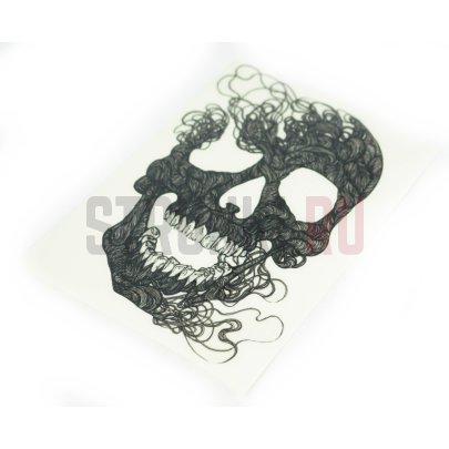 Наклейка для гитары "Череп из ниток" Струнки.ру