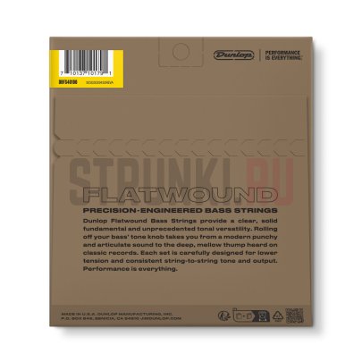 Струны для бас-гитары Dunlop DBFS40100 Flatwound 40-100