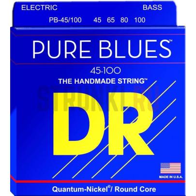 Струны для бас-гитары DR Pure Blues PB-45/100 45-100