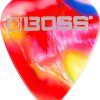 Медиаторы BOSS BPK-12-MT Celluloid 0.5 мм, мозаик, упаковка 12 шт картинка 0