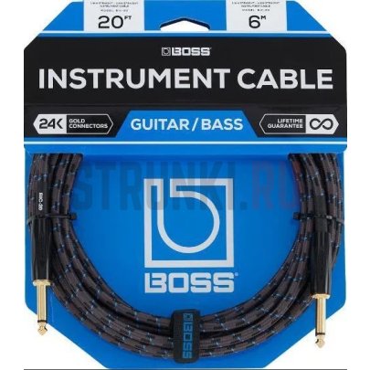 Кабель инструментальный BOSS BIC-20, 6 м (прямой-прямой)
