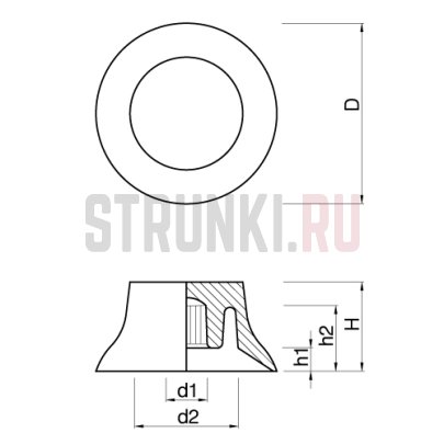 Ручка потенциометра Partsland H83-WH, Bell style, метрическая, белая