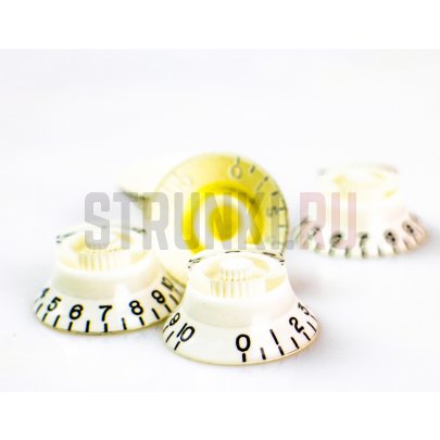 Ручка потенциометра Partsland H83-WH, Bell style, метрическая, белая