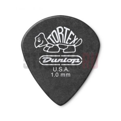 Медиатор Dunlop 482R1.0 Tortex Pitch Black Jazz III, 1 мм, 1 шт.