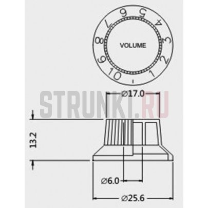 Набор ручек потенциометров Musiclily MX06189, Fender style, метрические, громкость, тон, хром