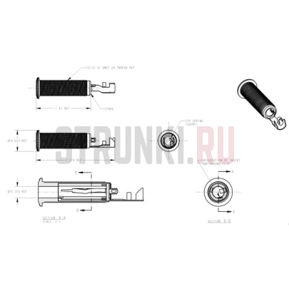 Разъем джек трубчатый 1/4” FeMale (6,35мм), моно, SWITCHCRAFT 151, никель