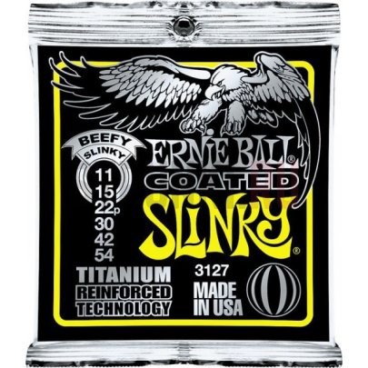 Струны для электрогитары Ernie Ball 3127 Coated Titanium Beefy Slinky 11-54