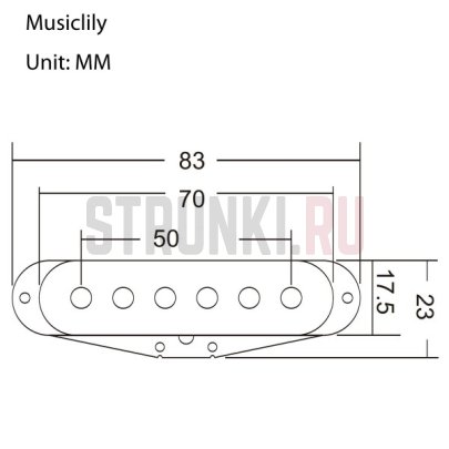 Набор крышек Stratocaster, сингл Musiclily MX1205MT-MX1206MT, 50, 50, 52мм, нековая, средняя, бриджевая, мята