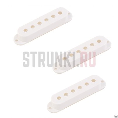 Набор крышек Stratocaster, сингл Musiclily MX1205WH-MX1206WH, 50, 52, 52мм, нековая, средняя, бриджевая, белая
