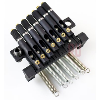 Тремоло + топлоки для безголовой гитары 7 струн, TAN BRIDGE, черный, 1 шт.