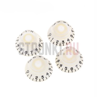 Ручка потенциометра Musiclily MX1560WH, Bell style, дюймовая, белая